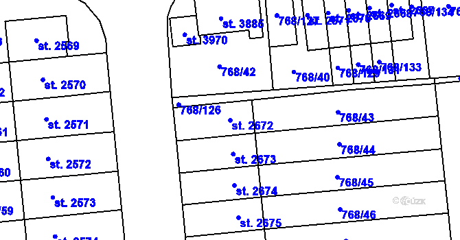 Parcela st. 2672 v KÚ Svitavy-předměstí, Katastrální mapa