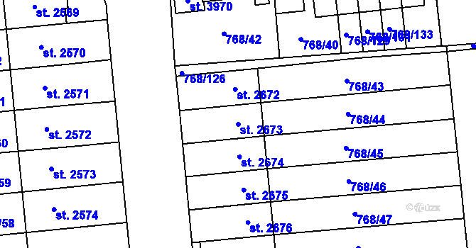 Parcela st. 2673 v KÚ Svitavy-předměstí, Katastrální mapa