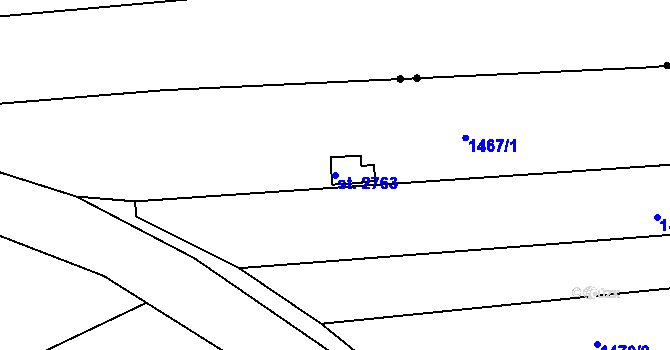 Parcela st. 2763 v KÚ Svitavy-předměstí, Katastrální mapa