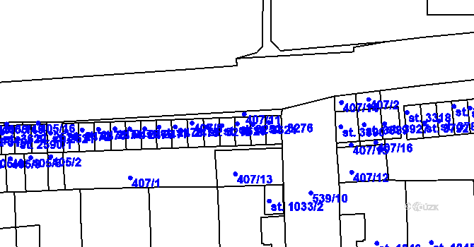 Parcela st. 3252 v KÚ Svitavy-předměstí, Katastrální mapa