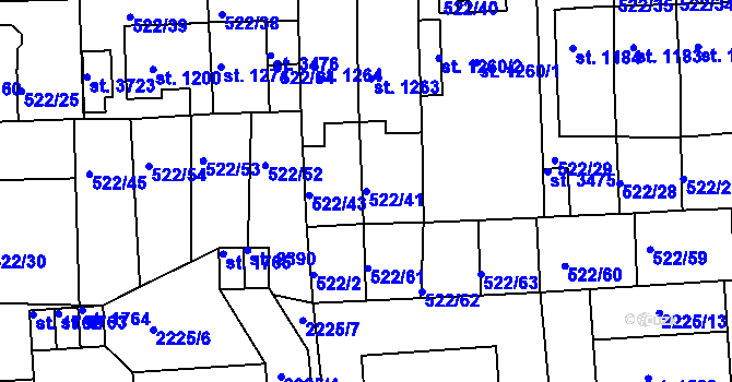 Parcela st. 522/41 v KÚ Svitavy-předměstí, Katastrální mapa