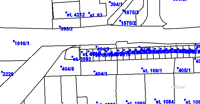 Parcela st. 3612 v KÚ Svitavy-předměstí, Katastrální mapa
