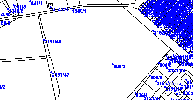 Parcela st. 906 v KÚ Svitavy-předměstí, Katastrální mapa