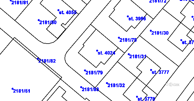 Parcela st. 4024 v KÚ Svitavy-předměstí, Katastrální mapa
