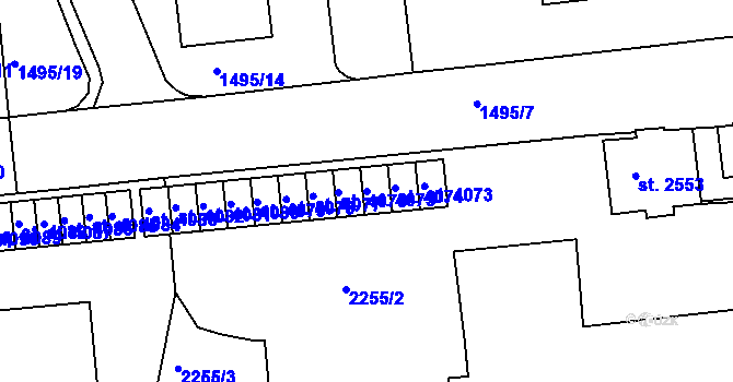 Parcela st. 4075 v KÚ Svitavy-předměstí, Katastrální mapa