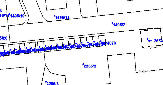 Parcela st. 4076 v KÚ Svitavy-předměstí, Katastrální mapa