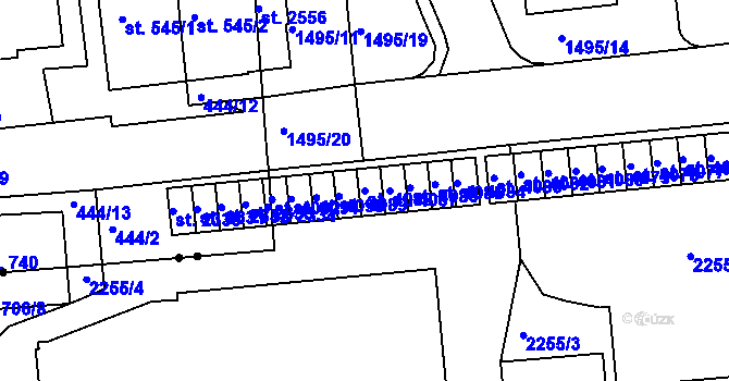 Parcela st. 4088 v KÚ Svitavy-předměstí, Katastrální mapa