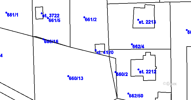 Parcela st. 4120 v KÚ Svitavy-předměstí, Katastrální mapa