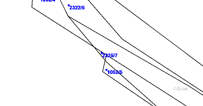 Parcela st. 2325/7 v KÚ Moravský Lačnov, Katastrální mapa