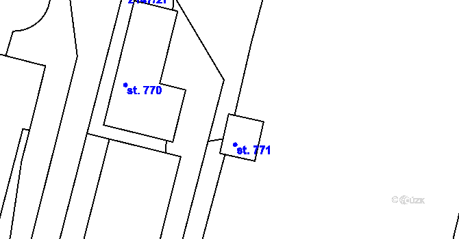 Parcela st. 2147/28 v KÚ Moravský Lačnov, Katastrální mapa