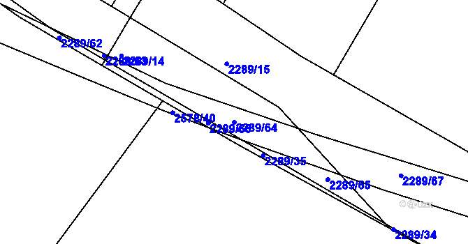 Parcela st. 2289/64 v KÚ Moravský Lačnov, Katastrální mapa