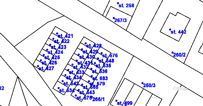 Parcela st. 576 v KÚ Svoboda nad Úpou, Katastrální mapa