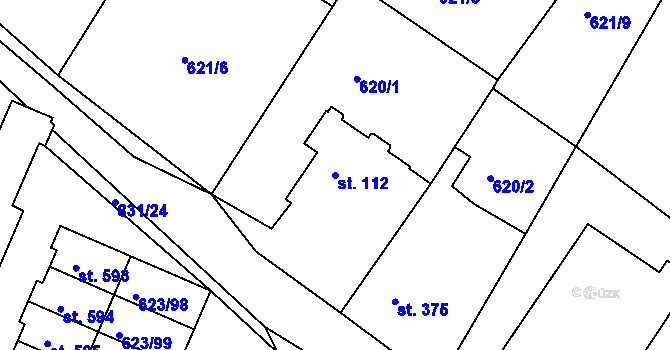 Parcela st. 112 v KÚ Svobodné Dvory, Katastrální mapa