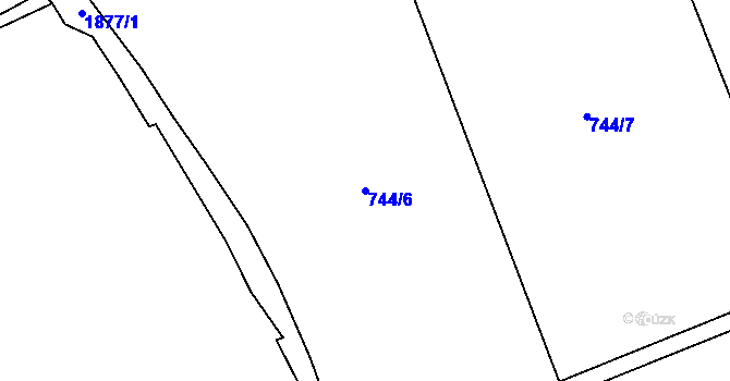 Parcela st. 744/6 v KÚ Svobodné Heřmanice, Katastrální mapa