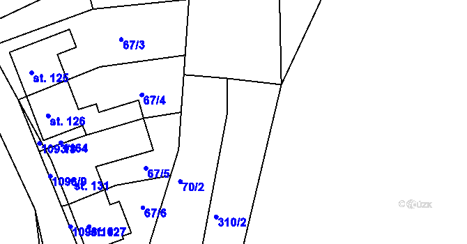Parcela st. 64/3 v KÚ Svojanov, Katastrální mapa