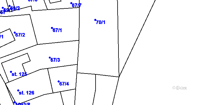 Parcela st. 64/4 v KÚ Svojanov, Katastrální mapa