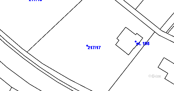 Parcela st. 217/17 v KÚ Svojkov, Katastrální mapa