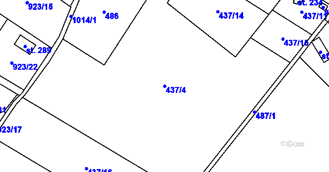Parcela st. 437/4 v KÚ Svojkov, Katastrální mapa