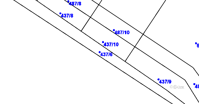 Parcela st. 437/6 v KÚ Svojkov, Katastrální mapa