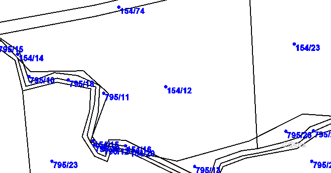 Parcela st. 154/12 v KÚ Svojkovice, Katastrální mapa