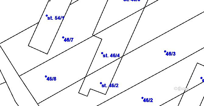 Parcela st. 46/4 v KÚ Svojkovice na Moravě, Katastrální mapa