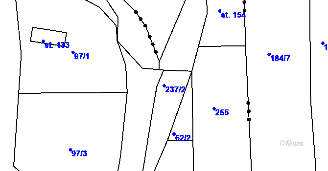 Parcela st. 237/2 v KÚ Svojšice u Choltic, Katastrální mapa