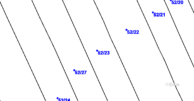 Parcela st. 52/23 v KÚ Svojšice u Choltic, Katastrální mapa