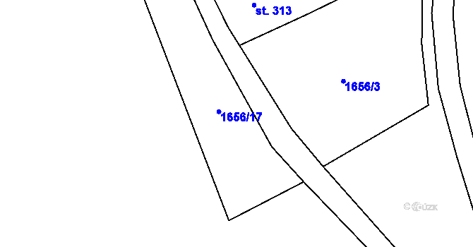 Parcela st. 314 v KÚ Svor, Katastrální mapa