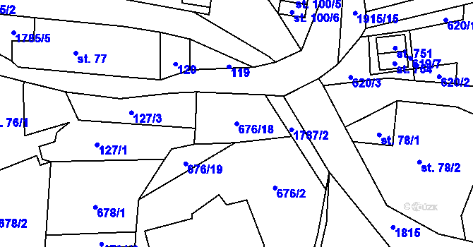 Parcela st. 676/18 v KÚ Svor, Katastrální mapa