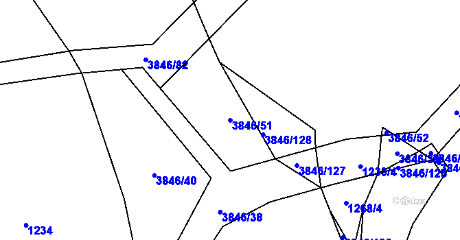 Parcela st. 3846/51 v KÚ Svor, Katastrální mapa