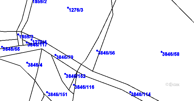Parcela st. 3846/56 v KÚ Svor, Katastrální mapa