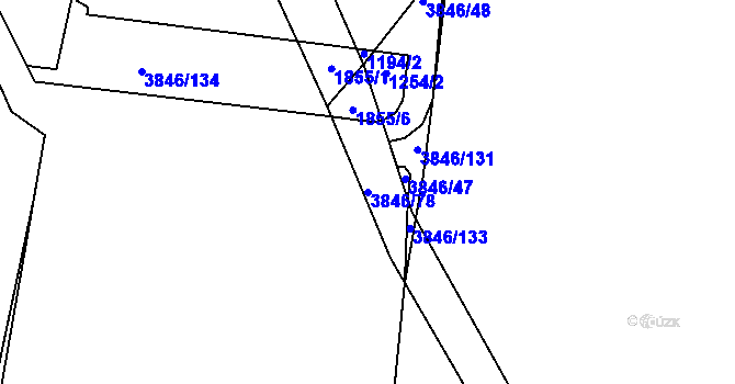 Parcela st. 3846/78 v KÚ Svor, Katastrální mapa