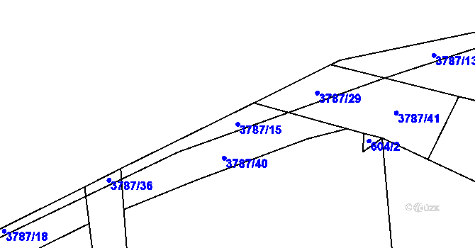 Parcela st. 3787/15 v KÚ Svor, Katastrální mapa
