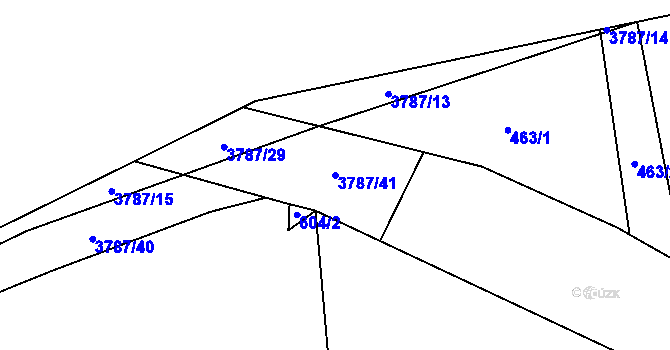 Parcela st. 3787/41 v KÚ Svor, Katastrální mapa