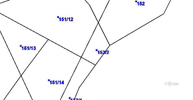 Parcela st. 153/2 v KÚ Česká Cikánka, Katastrální mapa