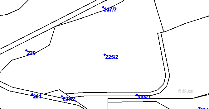 Parcela st. 225/2 v KÚ Česká Cikánka, Katastrální mapa