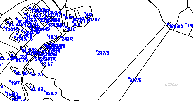 Parcela st. 237/6 v KÚ Česká Cikánka, Katastrální mapa
