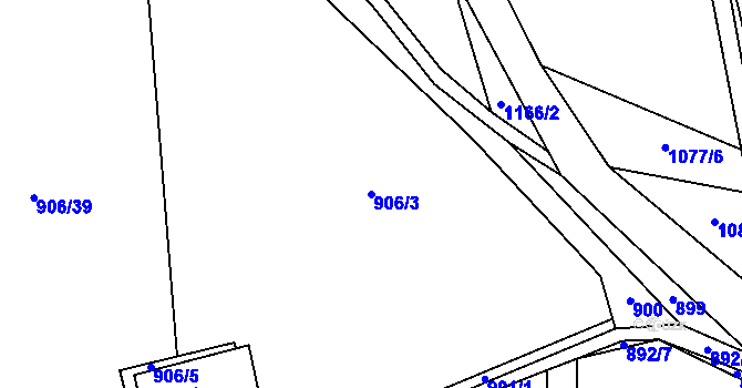 Parcela st. 906/3 v KÚ Svratka, Katastrální mapa