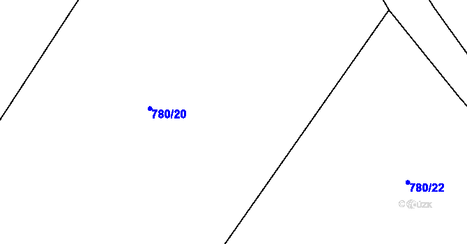 Parcela st. 780/21 v KÚ Svratka, Katastrální mapa