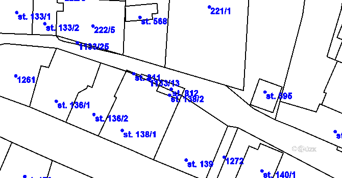 Parcela st. 812 v KÚ Svratka, Katastrální mapa