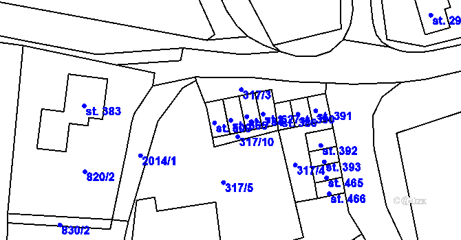 Parcela st. 565 v KÚ Svratouch, Katastrální mapa