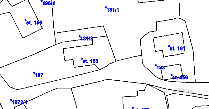 Parcela st. 190 v KÚ Svratouch, Katastrální mapa