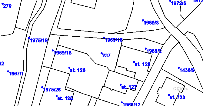 Parcela st. 237 v KÚ Svratouch, Katastrální mapa