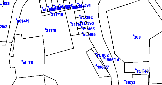 Parcela st. 317/11 v KÚ Svratouch, Katastrální mapa