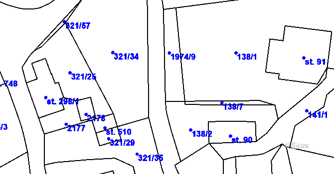 Parcela st. 2111/5 v KÚ Svratouch, Katastrální mapa