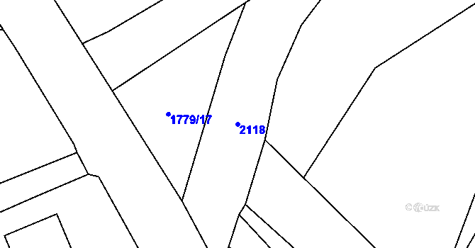 Parcela st. 2118 v KÚ Svratouch, Katastrální mapa