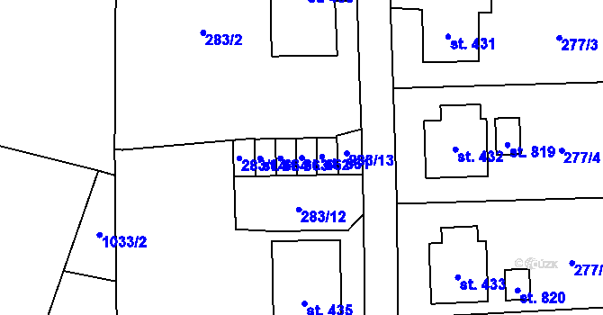 Parcela st. 662 v KÚ Svratouch, Katastrální mapa