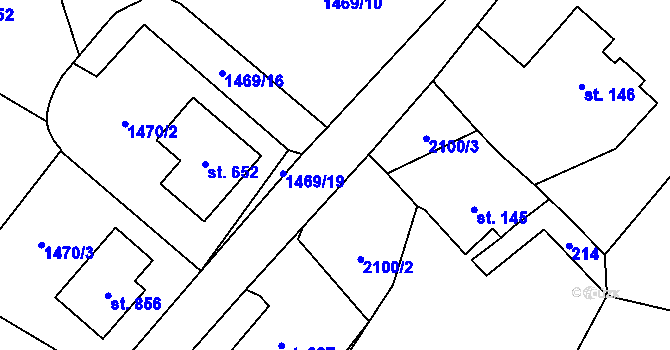 Parcela st. 216/2 v KÚ Svratouch, Katastrální mapa