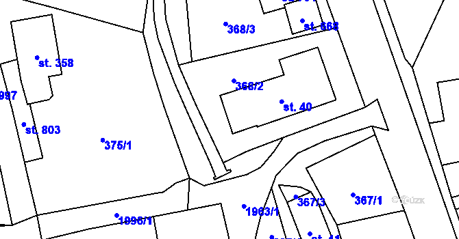 Parcela st. 719 v KÚ Svratouch, Katastrální mapa