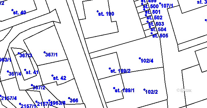 Parcela st. 99/2 v KÚ Svratouch, Katastrální mapa